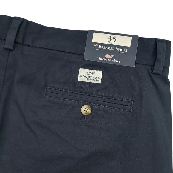 Vineyard Vines by Shep & Ian 9" Breaker Shorts Mens 35 Navy Stretch Preppy Work - Picture 7 of 11